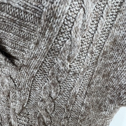 American Eagle Womens Brown Hooded Short Sleeve V Neck Knit Sweater Size M - Picture 9 of 16