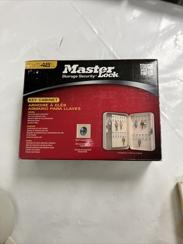 Master lock 20 key Metal security Key cabinet Set- Storage Box - W/ 4 Keys -NEW - Picture 10 of 10