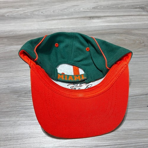 University of Miami Hurricanes Strap Back Hat Cap Green Embroidered Canes EUC - Picture 3 of 5