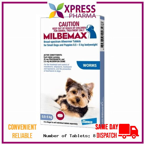 Milbemax Allwormer for Small Dogs 0.5 to 5 kg intestinal wormer NEW STOCK XPRESS - Picture 15 of 18