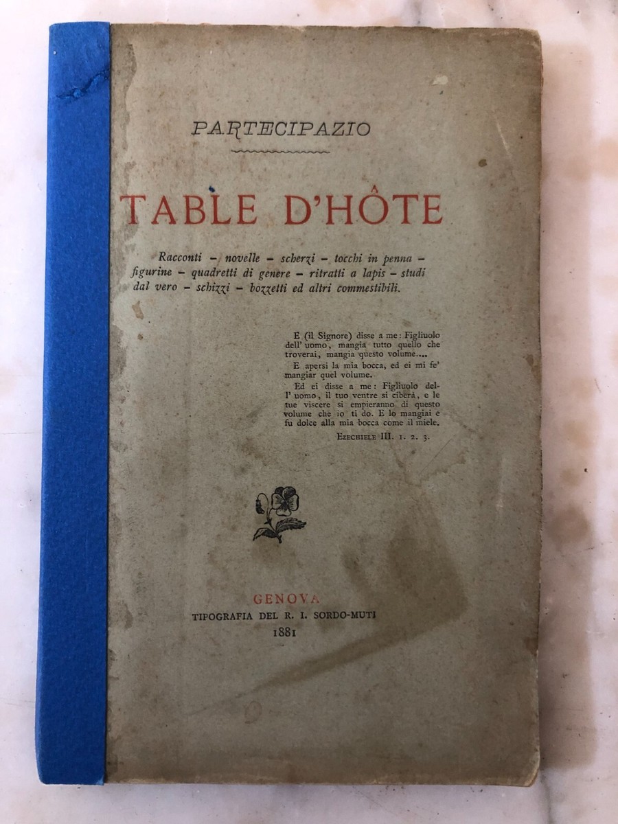 Antico libro Libro Partecipazio Tipografia del Sordo-Muti 1881