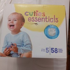 Cuties essentials Baby Diapers, Size 5, box of 58