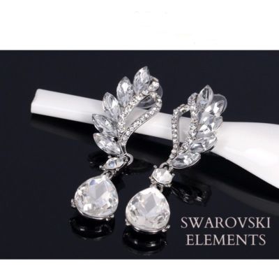 Ohrringe Earings Anhänger Swarovski  Elements ZIRKONIA transparent