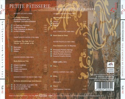 TRIO DE COLOGNE PETITE PÂTISSERIE NEW CD