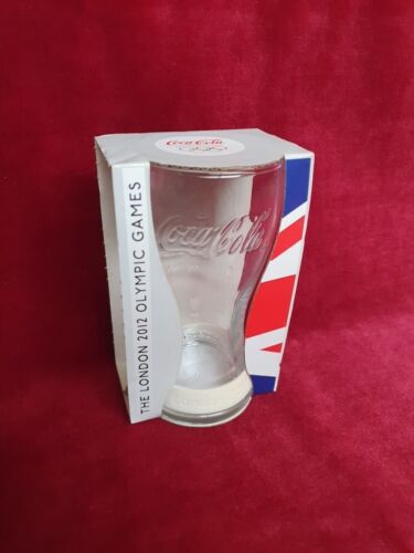 London 2012 Olympic Games McDonalds Coca Cola Glass & White Wrist Band - Picture 1 of 9
