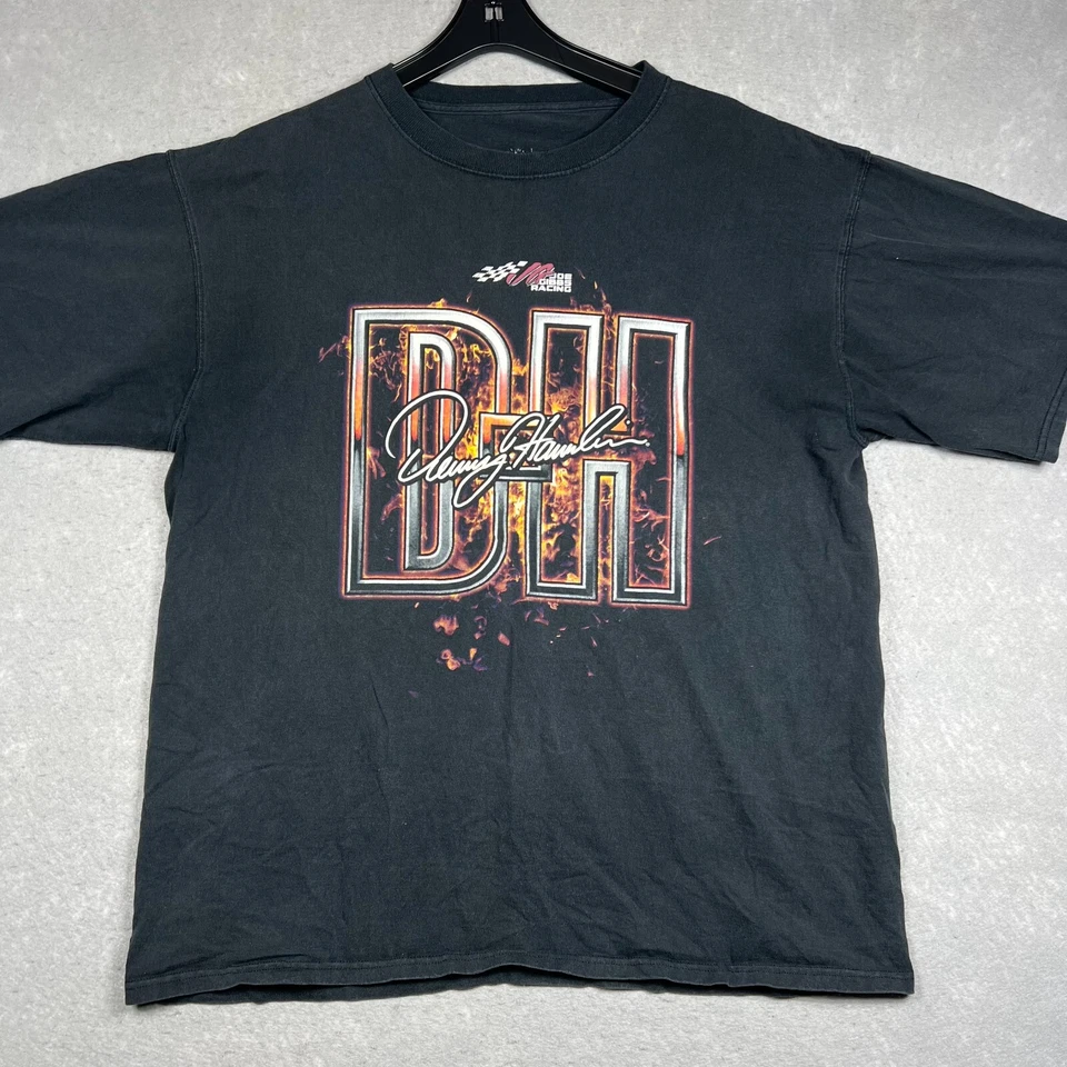 复古 Denny Hamlin Chase 联邦快递 NASCAR 图形赛车 T 恤双面 XL — 第 4/4 张图片