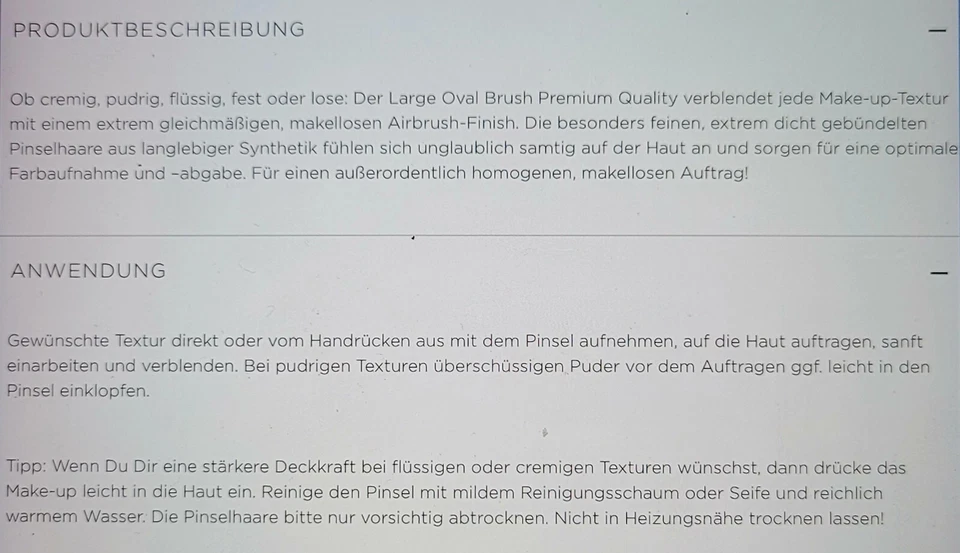 Artdeco, Large Oval Brush Pinsel Premium für Teintprodukte, Neu - Bild 4 von 4