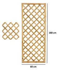 Pannello Grigliato in Legno di Pino Modulare Divisorio Separe' Mod 35 cm60X180h