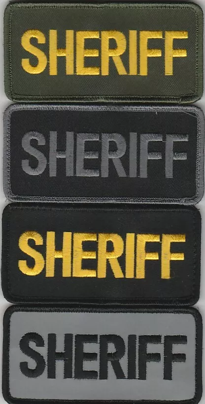 Sheriff patch outlet for vest