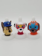 Good 2 Grow Juice Paw Patrol Toppers - Lot of 3 - Chase, Marshall, Zuma READ 