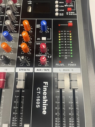 DJ Professional mixing board, console, Fineshine CT-160s - Picture 5 of 10