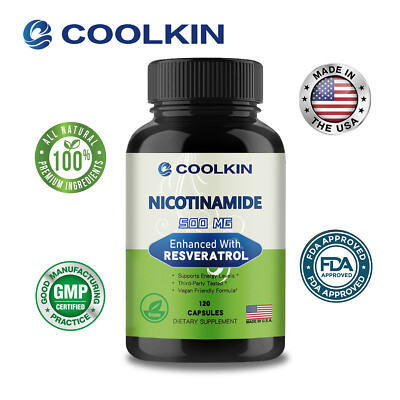Nicotinamide 500mg - Resveratrol-Anti-Aging,Skin Health,Support Cellular Energy