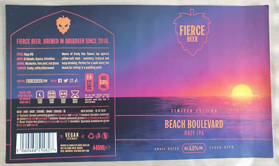 Craft Can Beer Wrap - Beach Boulevard - Fierce Beer - Schottland