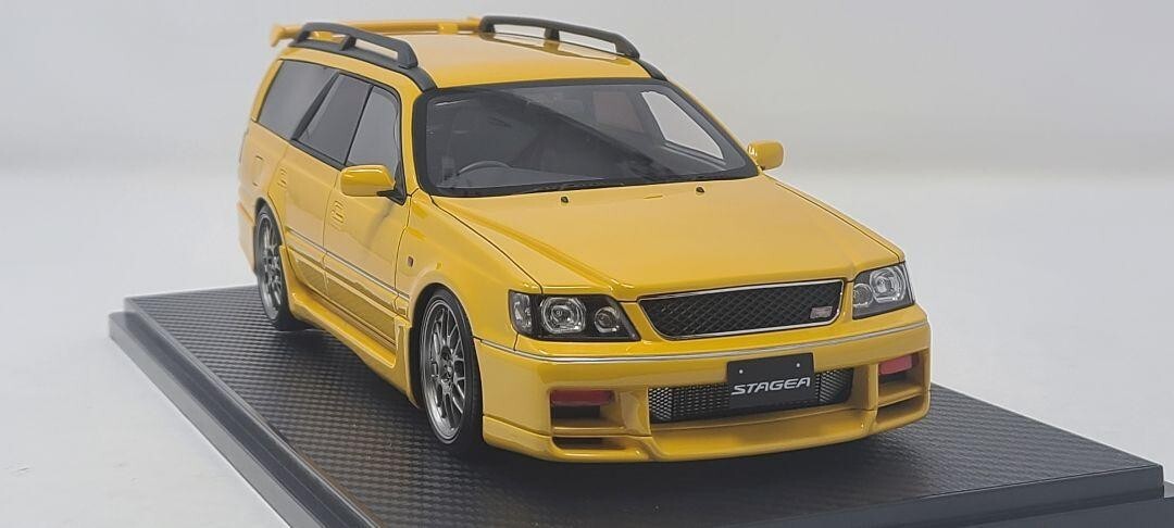 Ignition Model Nissan 1/18 STAGEA 260RS WGNC34 Yellow