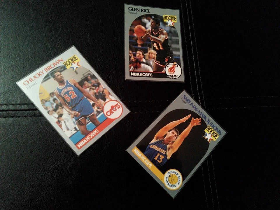 Lote de 9 tarjetas de novato NBA HOOPS 1990 BALONCESTO casi como nuevas  Foto 3 de 4