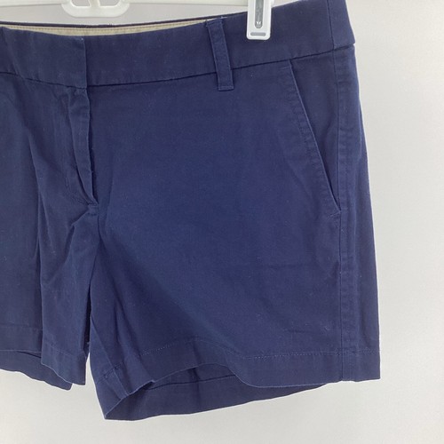 J by J Crew Women’s Flat Front Shorts Navy Blue Size 8 5” Cotton 892 - Picture 3 of 10