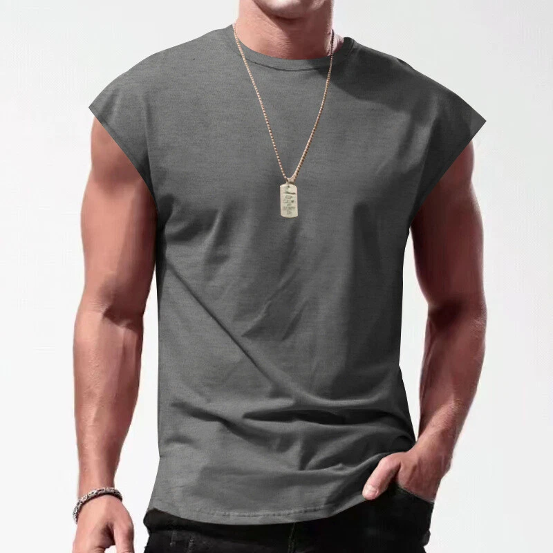 Sleeveless t shirts men's for gym sale