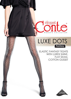 Conte Luxe Dots 30 Den - Fantasy Women's Tights with a Shiny Lurex & Polka Dots