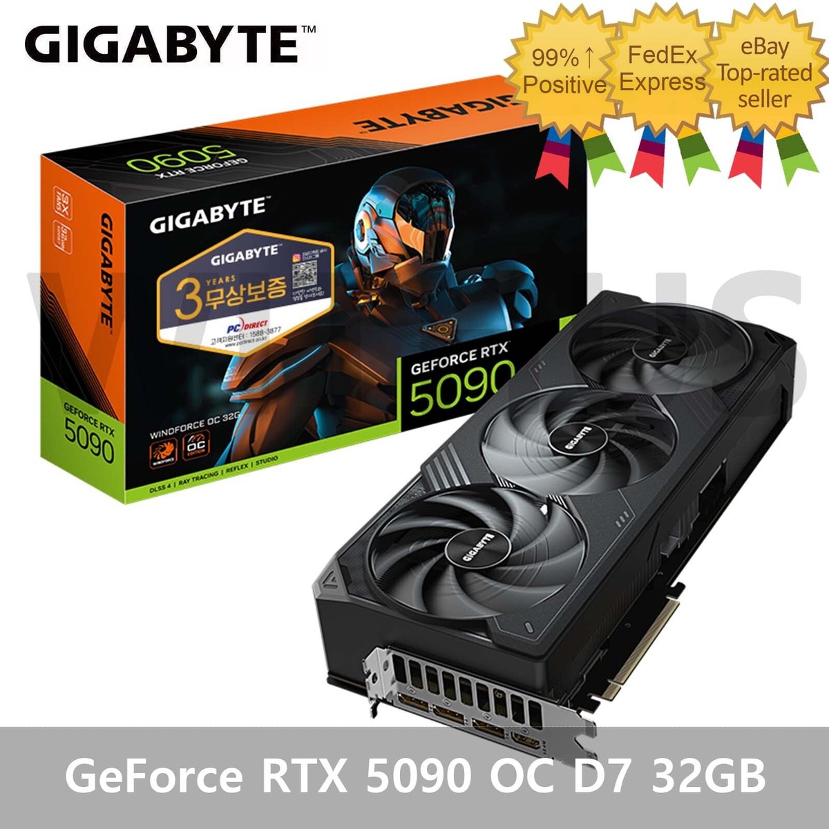 GIGABYTE GeForce RTX 5090 WINDFORCE OC D7 32GB Gaming Graphics