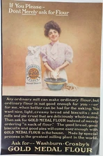 Gold Medal Flour Washburn Crosby Vintage 1907 Ad Magazine Print Baking