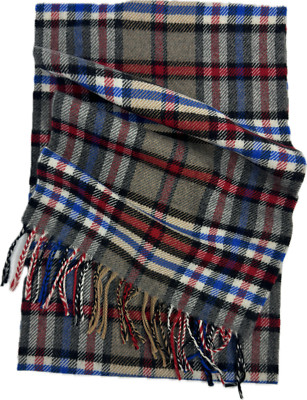 Rotfuchs Merino Wolle Schal Grün - Webschal Mit Streifen Made In Germany