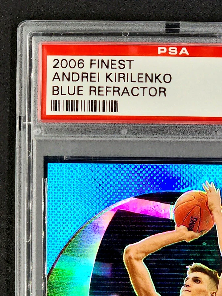 2006 Topps Finest Blue Refractor #20 Andrei Kirilenko /299 PSA 10 Gem Mint POP 1 - Image 4 of 4