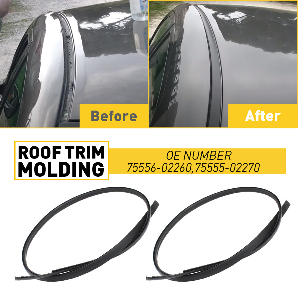 For 2014-2017 Toyota Corolla Sedan 2PCS Roof Drip Trim Molding