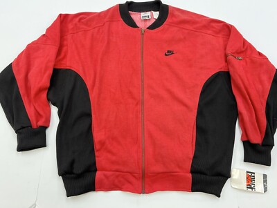 Vintage NWT 1990’s Nike Air Force Sweatshirt Sweater Red Black sz Large 
