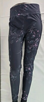 Sweaty Betty Zero Gravity Full Length Running Leggings Size XL Black Daisy