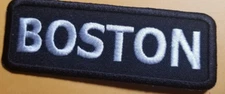 Boston Embroidered Patch approx 1.25x3.75"
