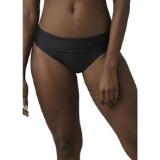 PrAna Marta Swim Bottoms Womens XL Black UPF 50 Mid Rise Moderate Coverage NWT