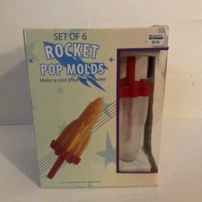 Tovolo Rocket Ice Pop Molds (4oz) Set Of 6 Red NIB