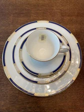 5 Pc Place Setting Royal Treasure Gold Blue Lenox Brand New