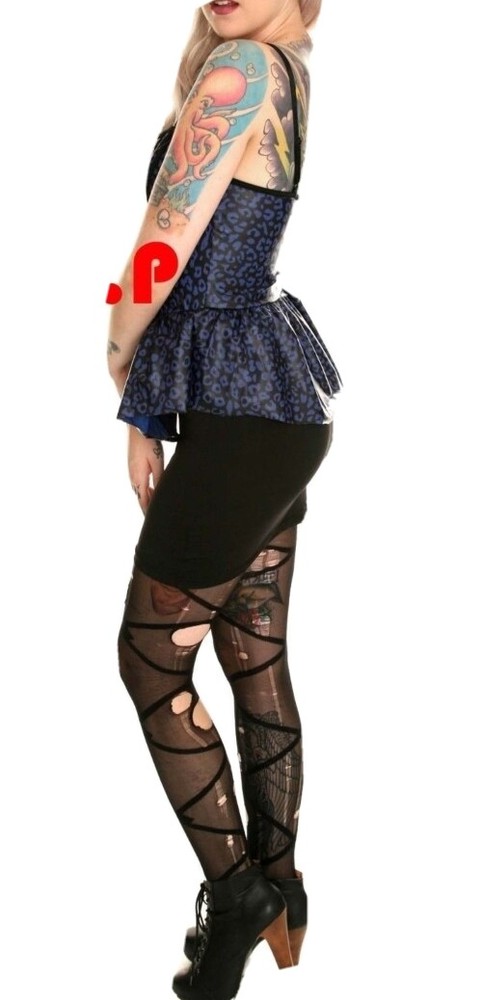 Lip Service Leopard Peplum Cami Gothic Punk Clubwear Party Dress XL #CB9