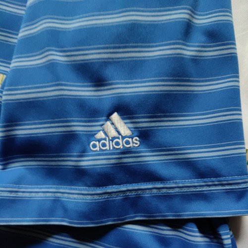 Adidas Golf Polo Climalite Shirt Kurzarm blau mit grauen Streifen Herren Gr. XL - Bild 6 von 9