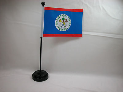 Clearance -  4''x6'' Hand Held or Table Top International Country Flag - Belize