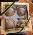 2 Boxes Pyramid Satin Sheen Victoria Christmas Ornaments  Glitter Vintage Glass — photo 4
