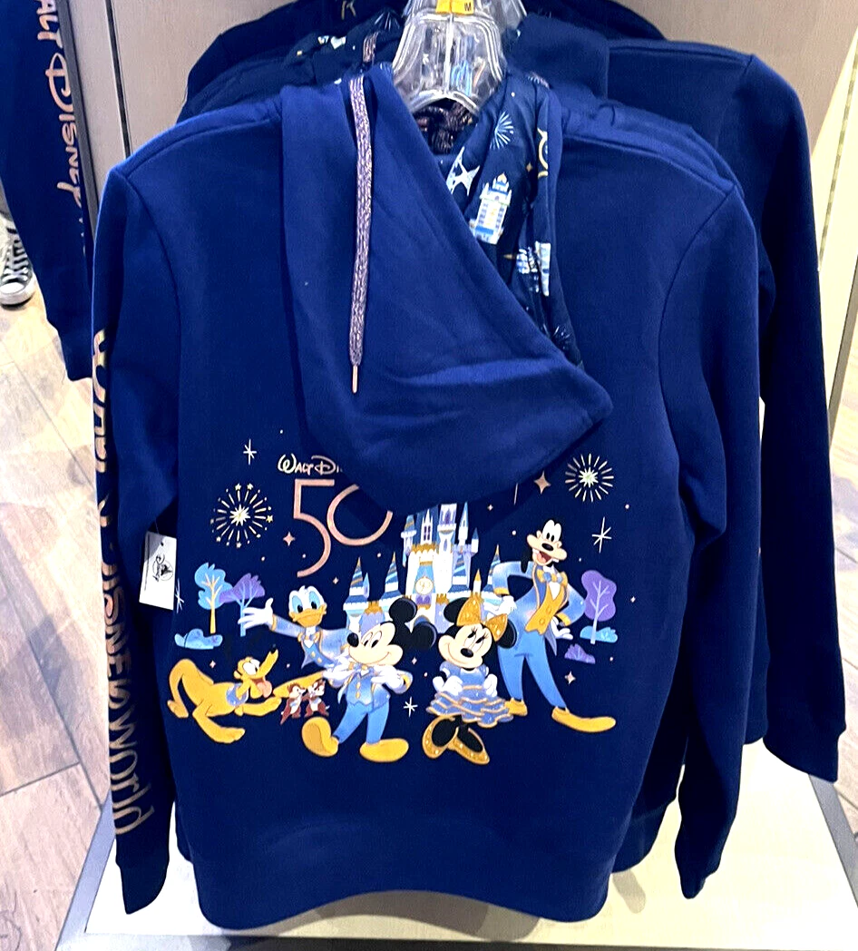 Walt Disney World 50th Anniversary Full Zip Hoodie for Women Size S | eBay