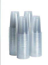 300 count - 7 oz Clear Plastic Disposable Drinking Cups 3x 100 count-Party,