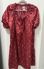 Amoureuse Babydoll Ruffle Gown Red Hearts Size 1X