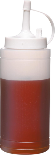 Squeezy Sauce Bottle, Plastica BPA, 225 Ml, Bianco - Foto 7 di 12