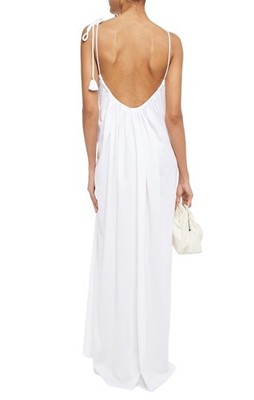 the row backless dress The Row Barika Dress in Cream