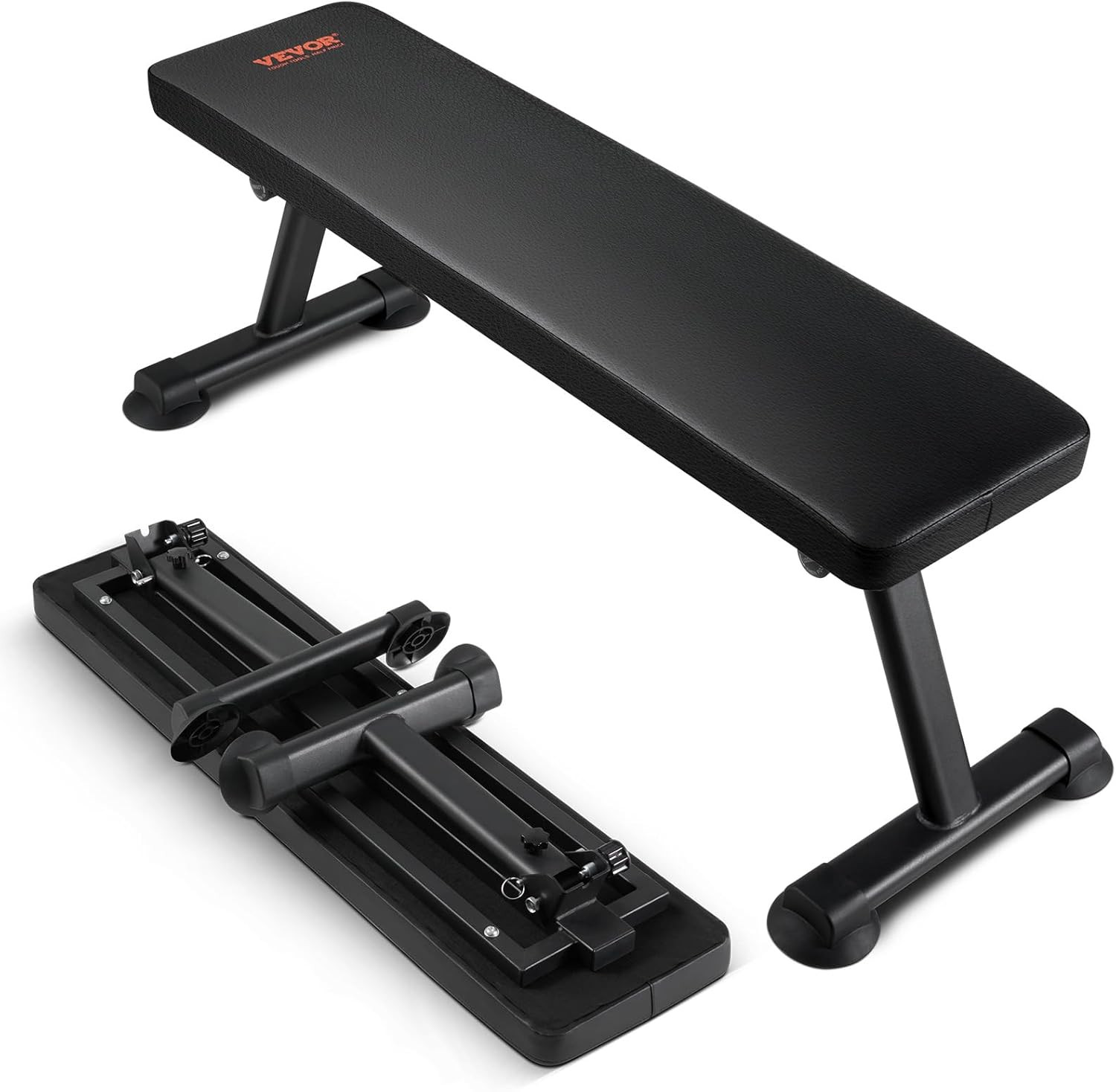 Foldable Flat Weight Bench for Home Gym - 1000 LBS Capacity, Multi-Purpose Use