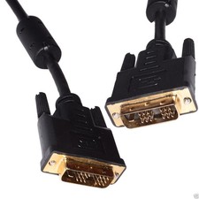 Image of 5m DVI-D Digital Monitor PC 18 + 1 pin Male to Male Cable Lead GOLD [006658]