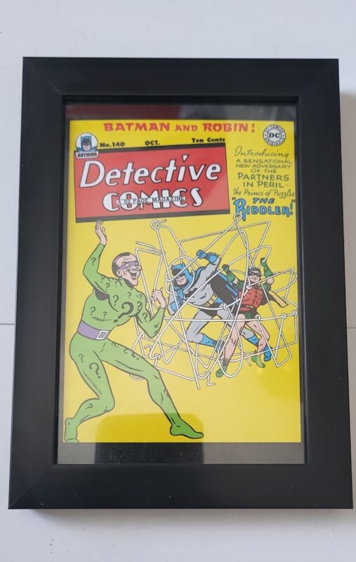 DC Comics Postcard #39 FRAMED Detective 140 Batman Robin Riddler