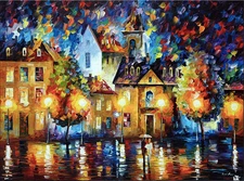 Leonid Afremov “Luxembourg Night” Embellished and Signed Limited Edition Giclée