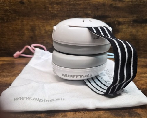 Alpine Muffy Ear Protection for Babies ~ WHITE ~ Protects Hearing Comfortable