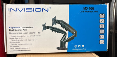 Invision MX400 Dual Monitorarm Monitorhalterung für 2 Monitore