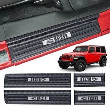 4PCS Door Sill Guards for Jeep Wrangler JL JLU 2018-2026, Door Sill Protector...