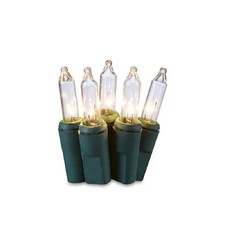 Holiday Living 100 Count Clear White Mini String Lights Green Wire Incandescent